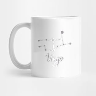 Virgo Zodiac Constellation in Silver Mug